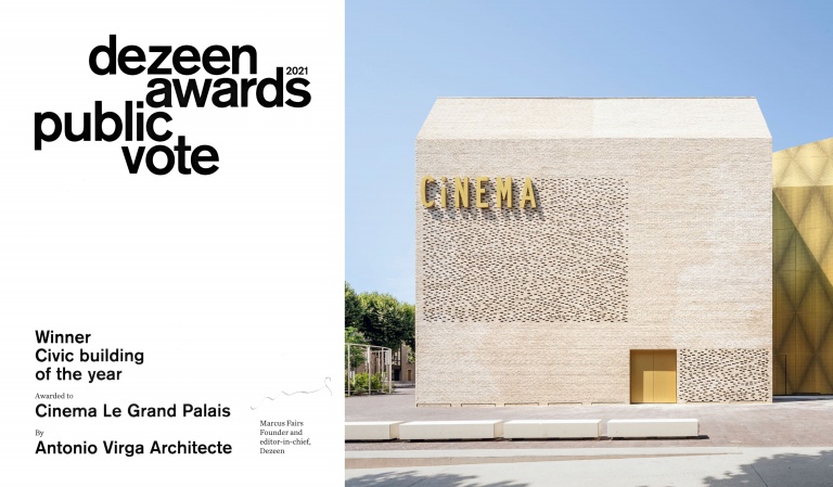 Antonio Virga - Cinema Cahors on the shortlist of Dezeen awards 2021